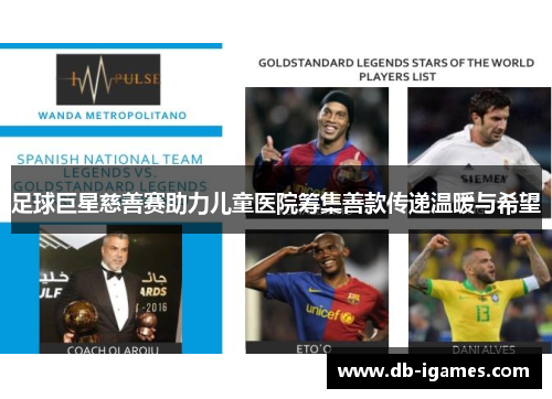 足球巨星慈善赛助力儿童医院筹集善款传递温暖与希望 足球巨星慈善赛助力儿童医院筹集善款传递温暖与希望